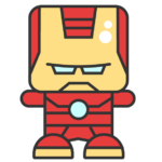 Icon drawing of Ironman