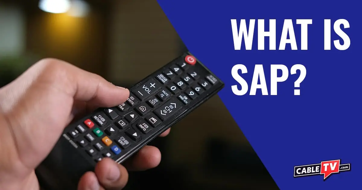 Image of TV remote alongside text that reads: What Is SAP?